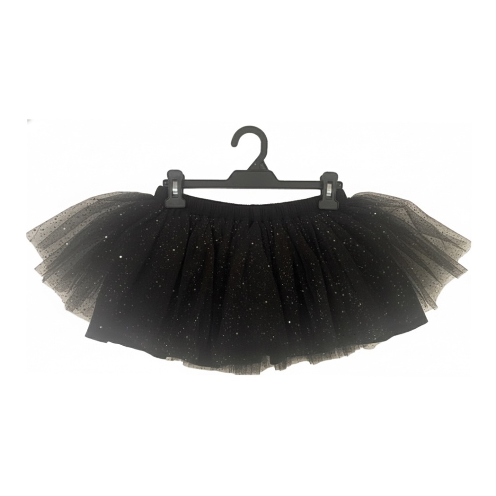 Girls Way To Celebrate Black Glitter Tutu Skirt XL 14-16 Costume